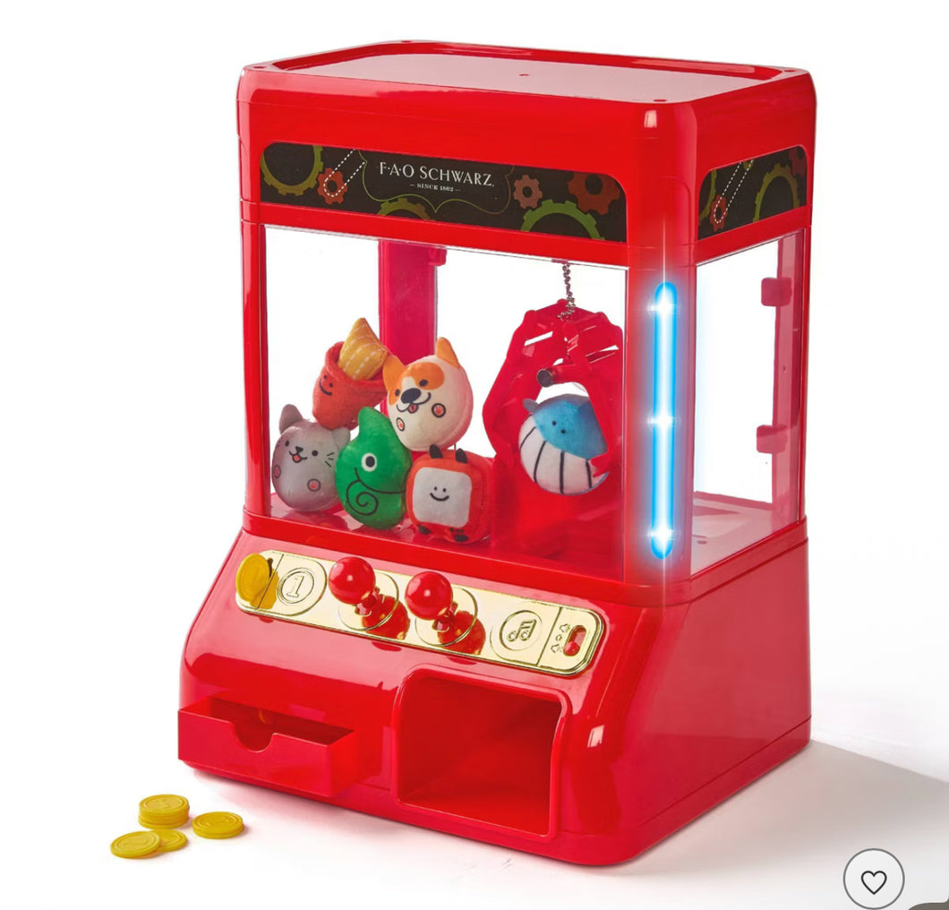 FAO Schwarz Arcade Claw Game with Plush Prizes