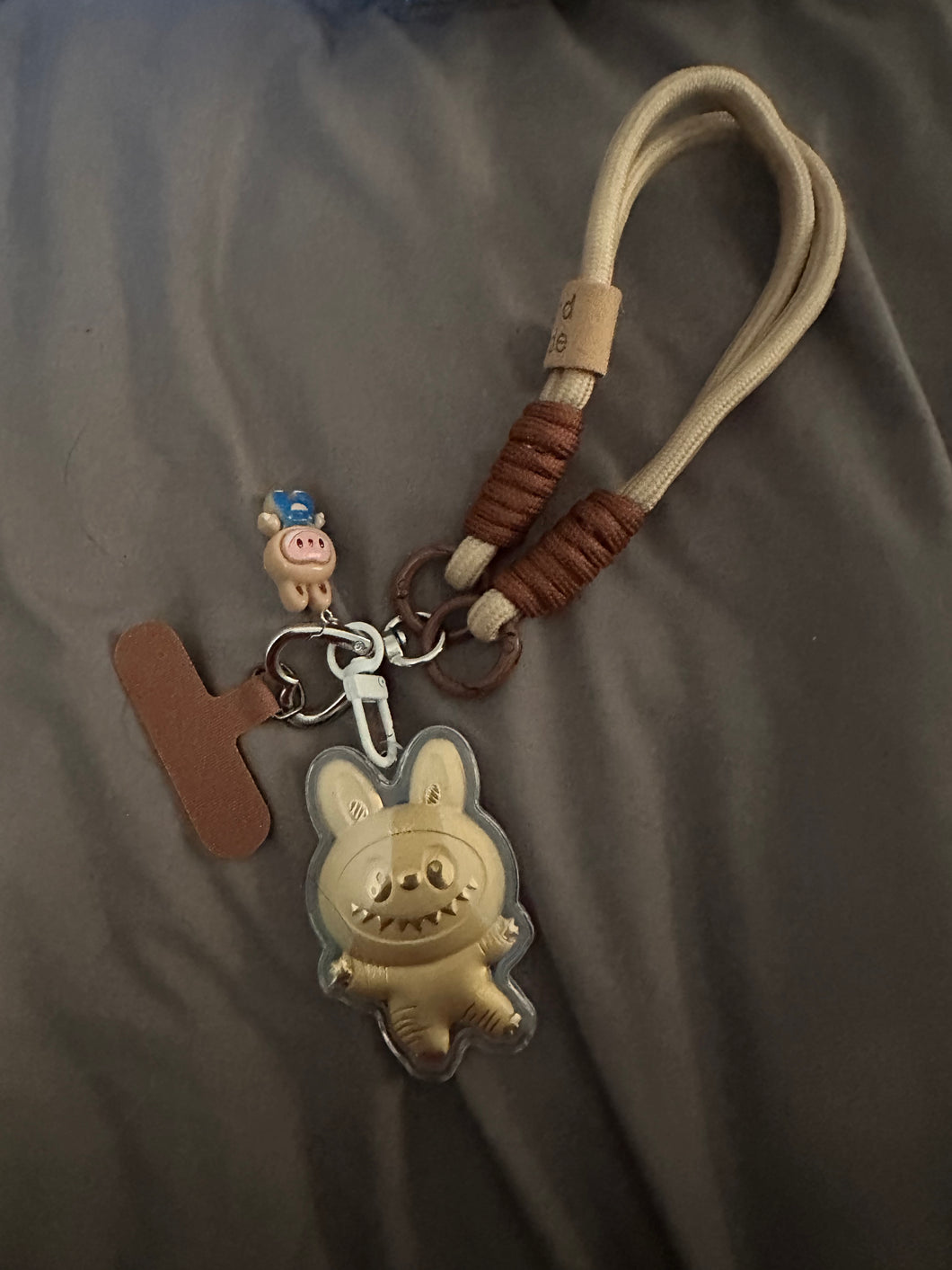Gold Labubu Keychain/Phone Chain